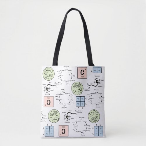 Biology Science Teacher Pattern Genetics Cell Geek Tote Bag