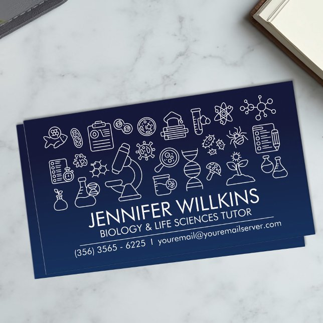 Biology Science Tutoring Services - Teacher Business Card (Creator Uploaded)