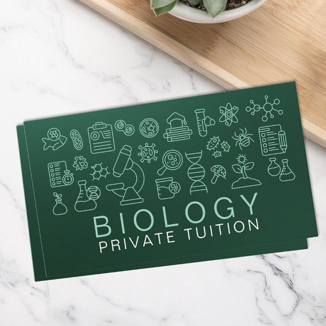 Biology Science Tutoring Services - Teacher Business Card (Creator Uploaded)