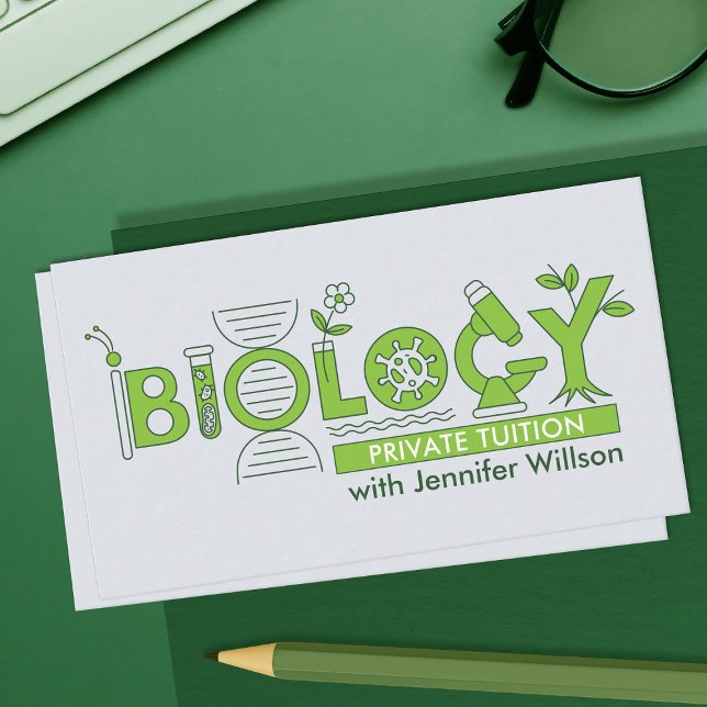 Biology Science Tutoring Services - Teacher Business Card (Creator Uploaded)