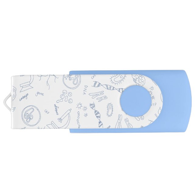 Biology scientific diagrams design flash drive (Back)