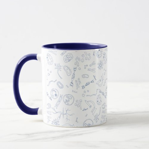 Biology scientific diagrams design mug