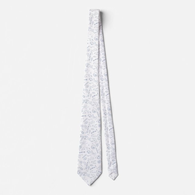Biology scientific diagrams design neck tie (Front)
