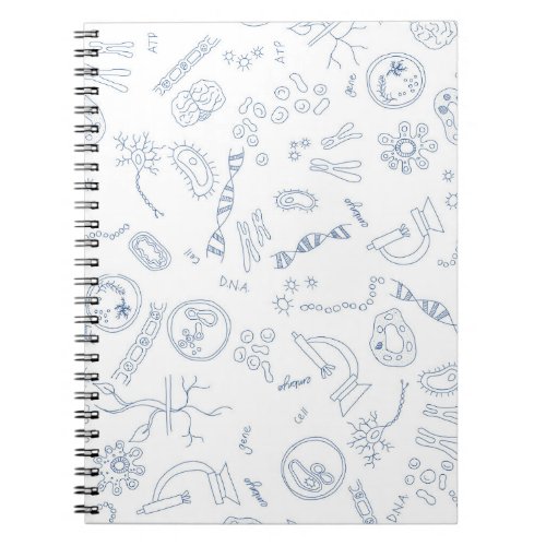 Biology scientific diagrams design notebook