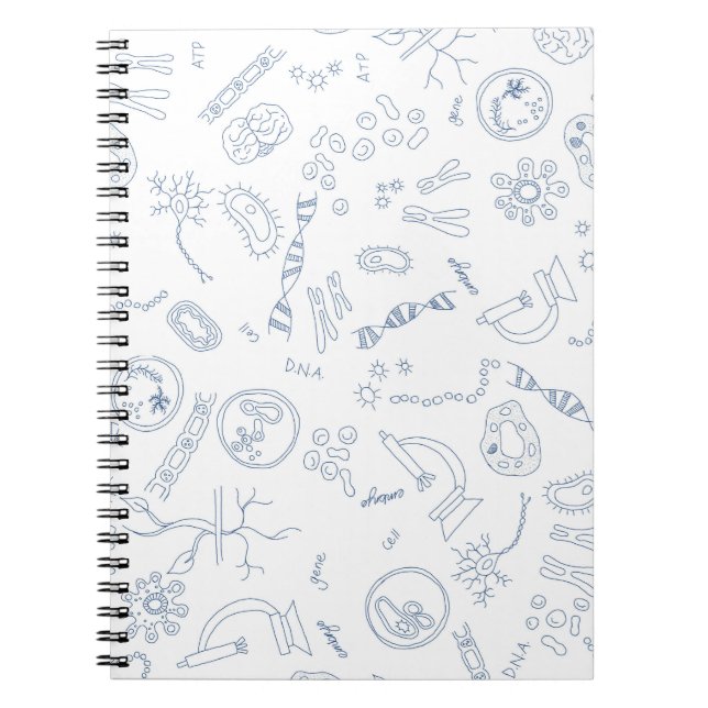 Biology scientific diagrams design notebook (Front)