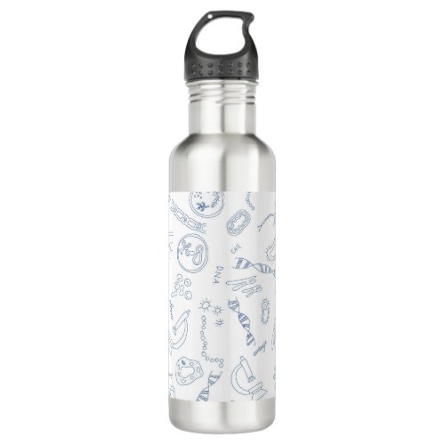 Biology scientific diagrams design stainless steel water bottle