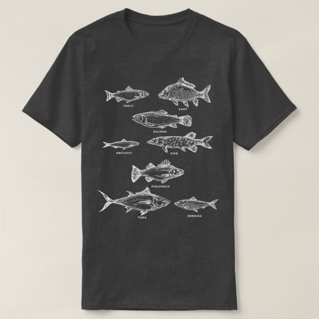 Biology Sea Animal Fish Species Fishkeeper Fishkee T-Shirt (Design Front)