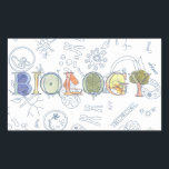 Biology sticker<br><div class="desc">Hand drawn design on the theme of biology. Featuring cells,  microscopes and microorganisms for you to enjoy.
Share this with your friendly neighborhood science geek.</div>