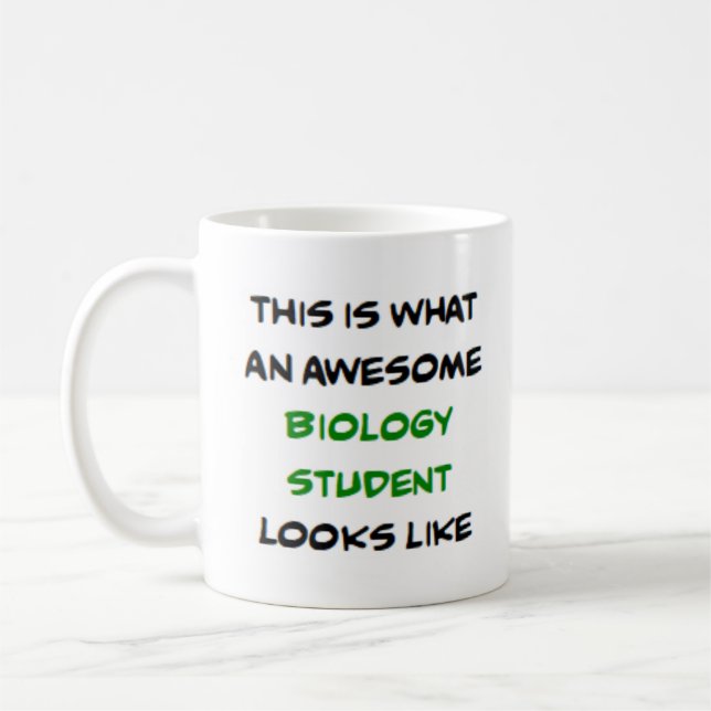 biology student, awesome coffee mug (Left)