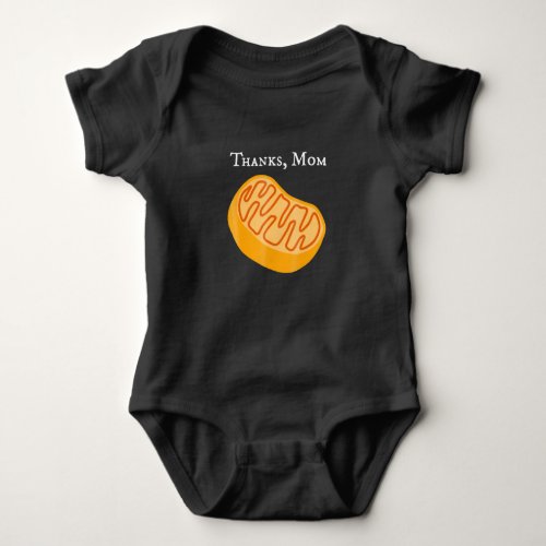 biology t  mitochondria  thanks mom science baby bodysuit