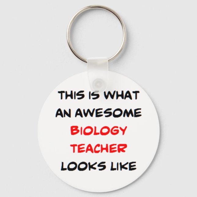 biology teacher, awesome keychain (Front)
