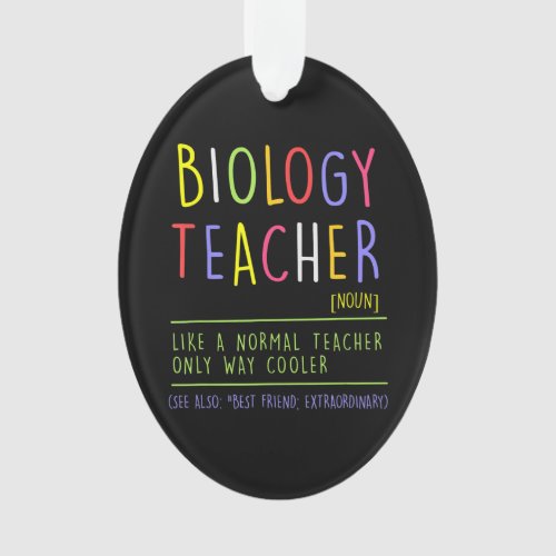 biology teacher biologist science teach teaching ornament