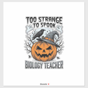 Biology Teacher Halloween Shirt Spooky Pumpkin Rav Sticker