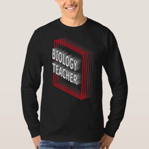 Biology Teacher Job Title Appreciation Retro T_Shirt