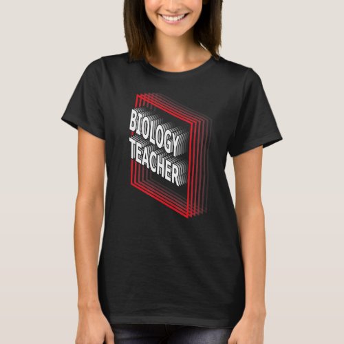 Biology Teacher Job Title Appreciation Retro T_Shirt