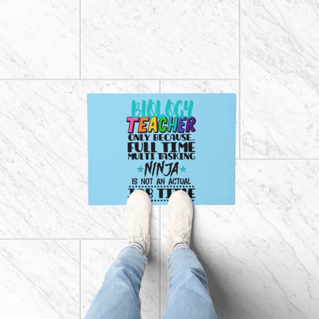 Biology Teacher Only Because Full Time Multi  Doormat (Indoor)