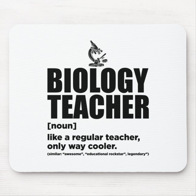 Biology Teacher | Science Biology Scienctist Gift Mouse Pad (Front)