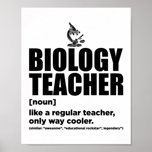 Biology Teacher  Science Biology Scienctist Gift Poster