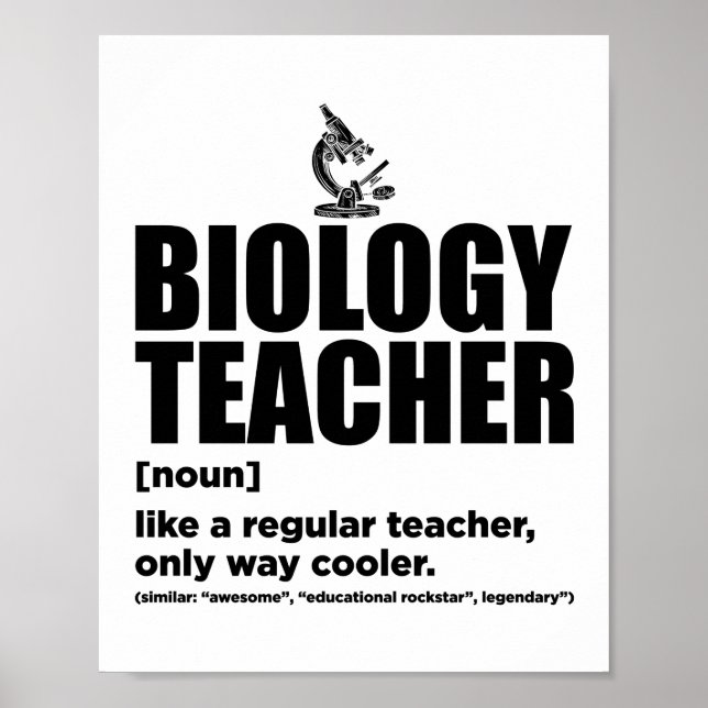 Biology Teacher | Science Biology Scienctist Gift Poster (Front)