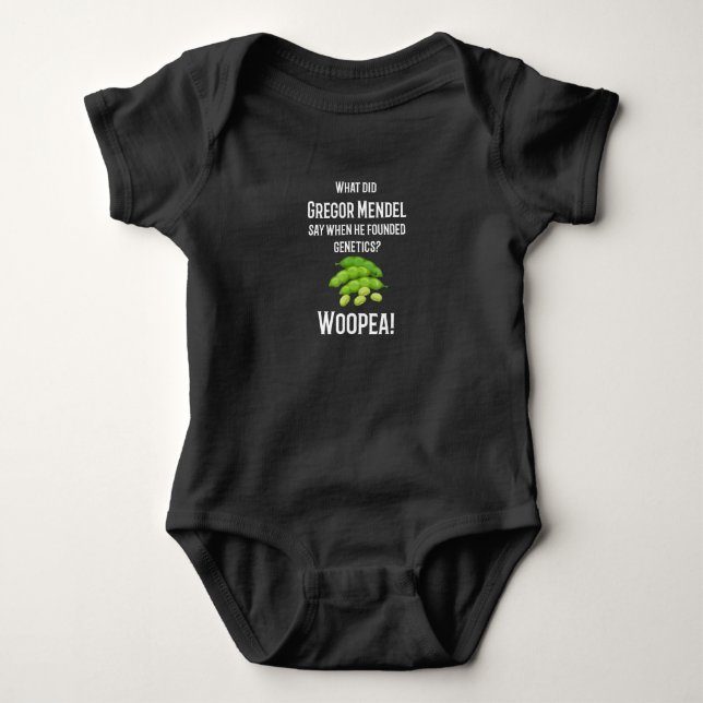 biology teacher science joke , nerdy humor gift baby bodysuit (Front)
