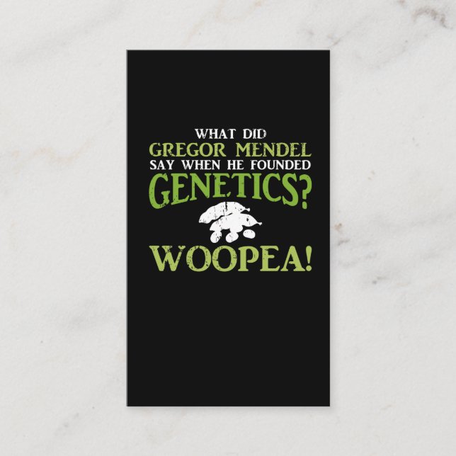 Biology Teacher Science Joke Nerdy Humor Gift Business Card (Front)
