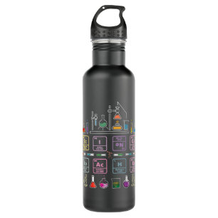 Biology Teacher Science Lover Microorganism Scienc Stainless Steel Water Bottle