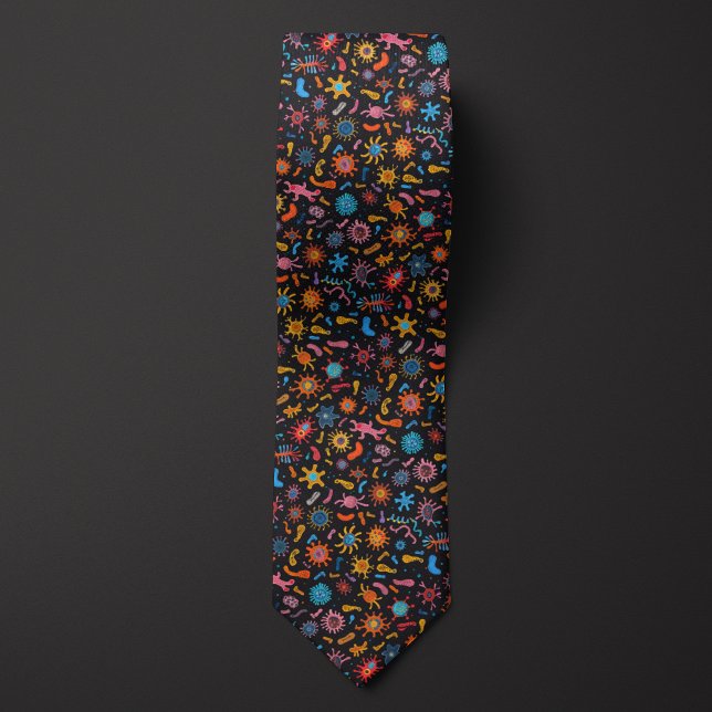 Biology Teacher Wonderful World of Microbes Neck Tie (Creator Uploaded)