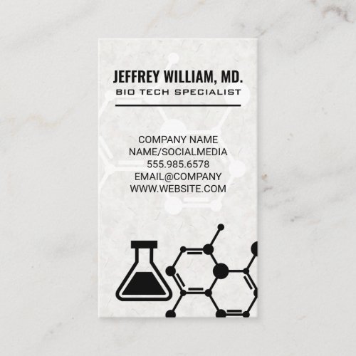 Biology Tech  Molecule  Beaker Business Card