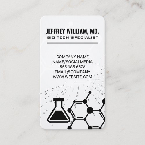 Biology Tech | Molecule | Beaker | Science Business Card