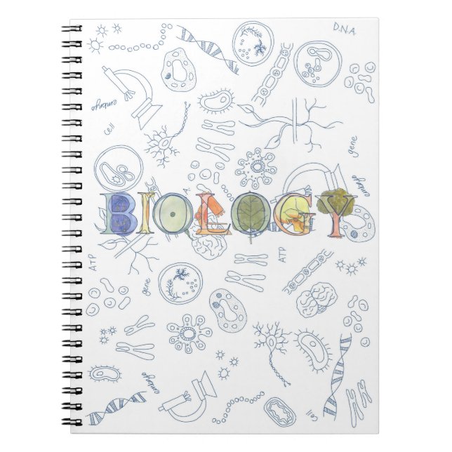 Biology typography and diagrams notebook (Front)