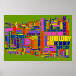 Biology Wordle No. 2 Poster