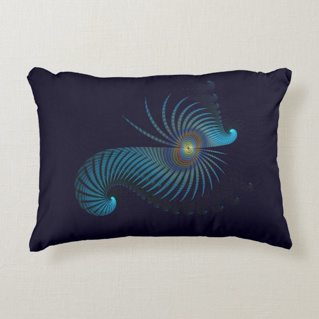 Bioluminescent Alien Sea Creature Accent Pillow (Front)