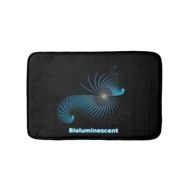Bioluminescent Alien Sea Creature Bathroom Mat (Front)