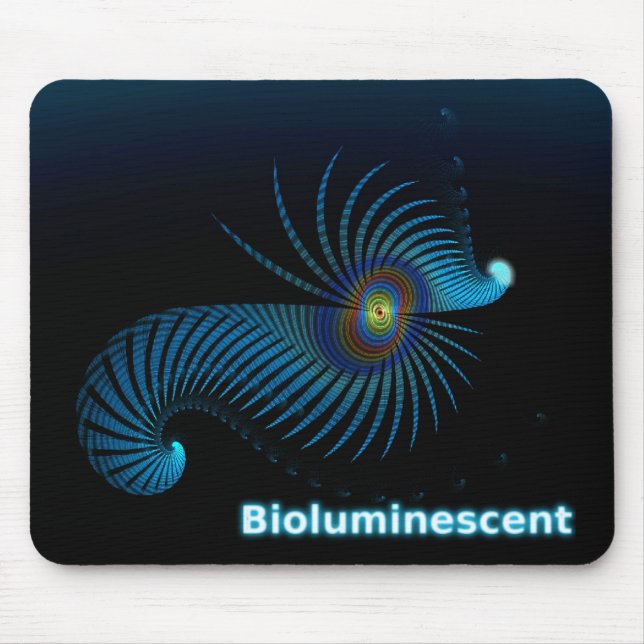 Bioluminescent Alien Sea Creature Mouse Pad (Front)