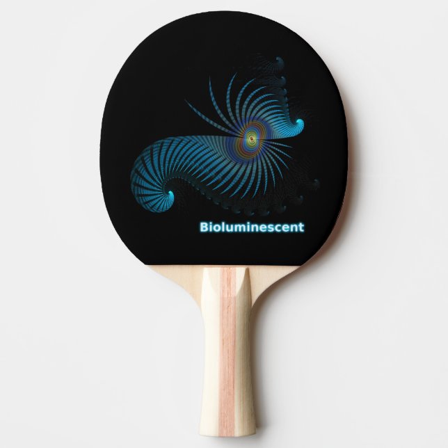 Bioluminescent Alien Sea Creature Ping-Pong Paddle (Front)