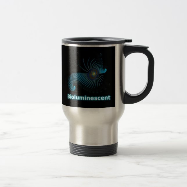 Bioluminescent Alien Sea Creature Travel Mug (Right)