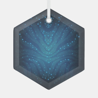 Bioluminescent Blue Alien Skin Pattern - Avatar Glass Ornament