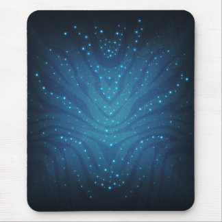 Bioluminescent Blue Alien Skin Pattern - Avatar Mouse Pad