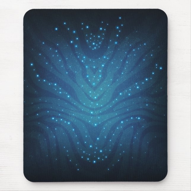 Bioluminescent Blue Alien Skin Pattern - Avatar Mouse Pad (Front)