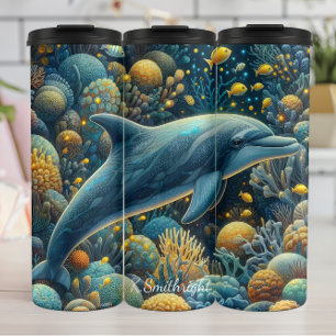 Bioluminescent Dolphin Coral Reef Thermal Tumbler