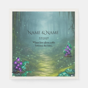 Bioluminescent Elegance Wedding Collection Napkins