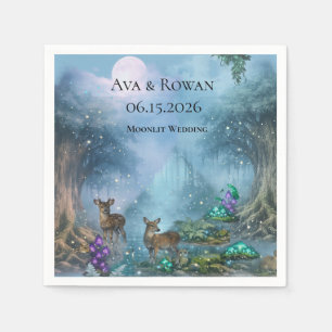 Bioluminescent Elegance Wedding Collection Napkins