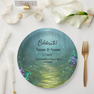 Bioluminescent Elegance Wedding Collection Paper Plates