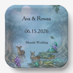 Bioluminescent Elegance Wedding Collection Paper Plates