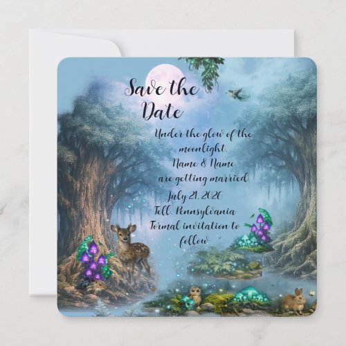 Bioluminescent Elegance Wedding Collection Save The Date