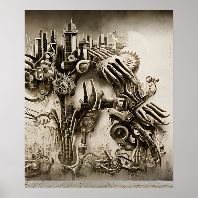 Biomechanical city poster (Front)