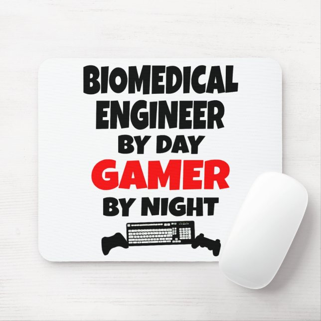 Biomedical Engineer by Day Gamer by Night Mouse Pad (With Mouse)