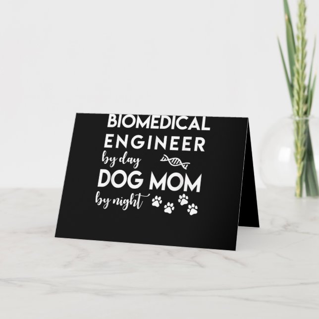 Biomedical Engineer Dog Mom Dog Lover Bio Engineer Holiday Card (Front)