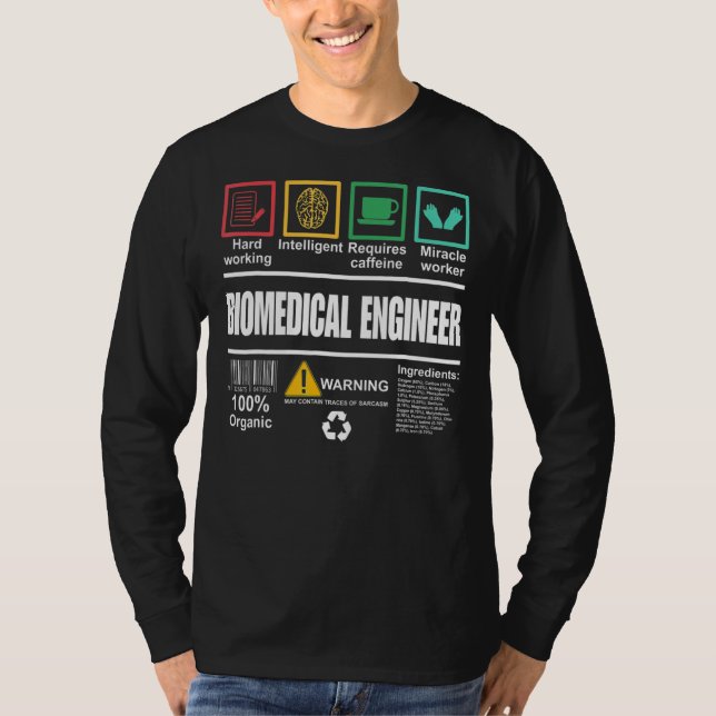 Biomedical Engineer Funny Engineer  T-Shirt (Front)