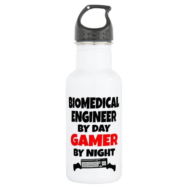 Biomedical Engineer Gamer Water Bottle (Front)